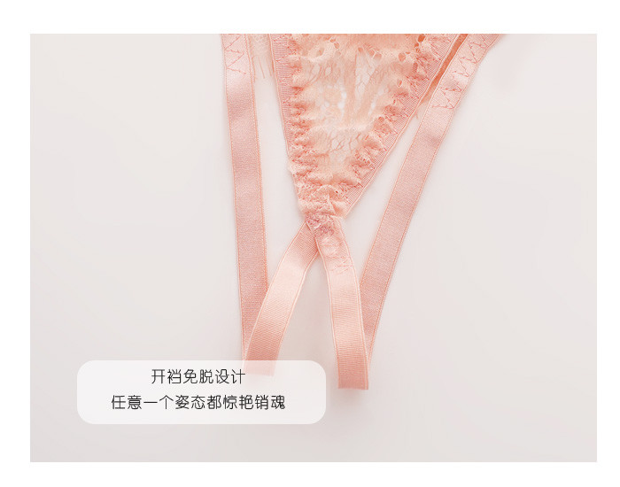 Marginea din dantela lenjerie subțire transparentă ultra-subțire sutien cu inel de oțel pentru femei lenjerie de corp chiloți tanga respirabil Set bralette din 3 piese