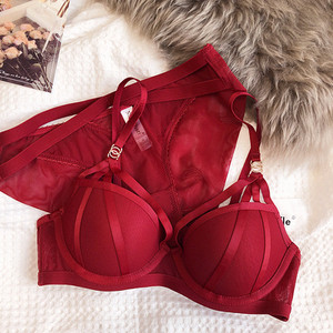 2021 Νέα Μαύρα Λευκά Κόκκινα Εσωτερικά Ρυθμιζόμενα Γυναικεία Σέξι Σουτιέν και Σετ εσώρουχα Push Up Κοστούμια εσωρούχων BCD Μεγάλο μέγεθος