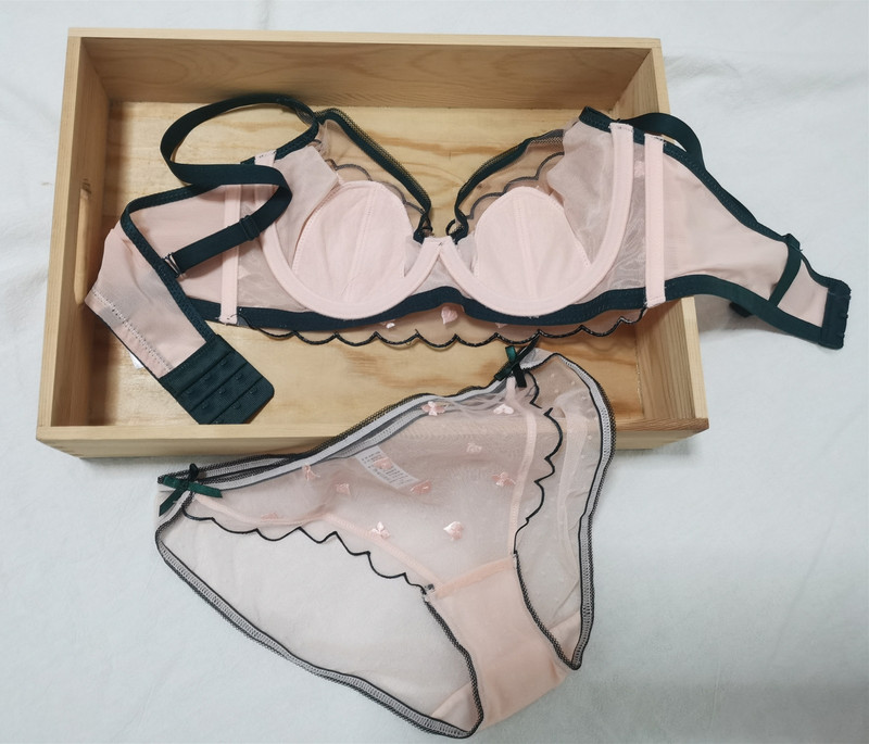 Lenjerie de corp cu broderie tridimensională sutien pentru femei cupă de cristal sânii mari lenjerie chiloți inel din oțel moale set sutien sexy