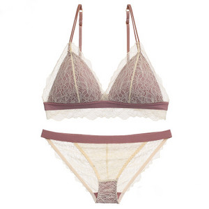 Γυναικεία σέξι χωρίς ατσάλι σύρμα δαχτυλίδι δωρεάν σουτιέν Lash Lash Floral σλιπ Εσώρουχα Τρίγωνο Κύπελλο Εσώρουχα για νεαρά κορίτσια