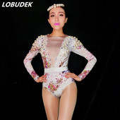 Club de noapte, bar, petrecere, costum de scenă, sexy, elastic, strălucitor, cu diamante, perle, ținută de performanță pentru sărbătoarea de aniversare