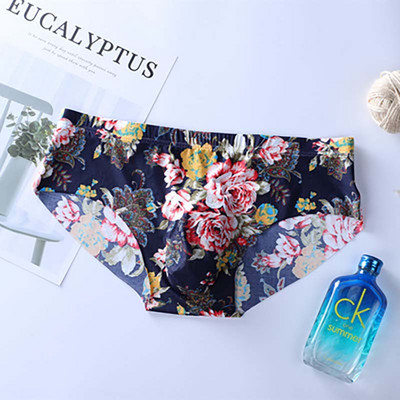 Ανδρικά εσώρουχα Σλιπ Ανδρικά σέξι εμπριμέ σλιπ Σώβρακο για άντρες Καλοκαιρινό εσώρουχο μεταξωτό ανδρικό μπικίνι πουγκάκι παντελόνι Sexy slip Hombre