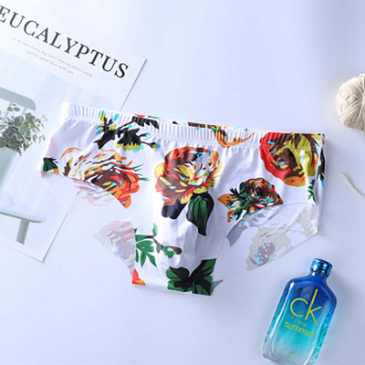 Ανδρικά εσώρουχα Σλιπ Ανδρικά σέξι εμπριμέ σλιπ Σώβρακο για άντρες Καλοκαιρινό εσώρουχο μεταξωτό ανδρικό μπικίνι πουγκάκι παντελόνι Sexy slip Hombre