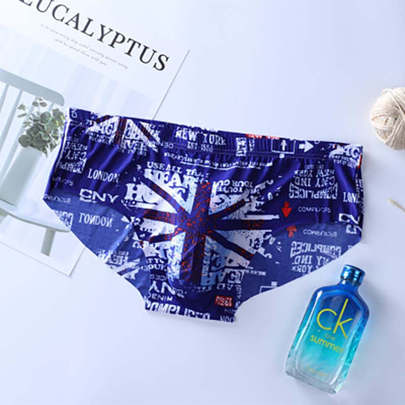 Ανδρικά εσώρουχα Σλιπ Ανδρικά σέξι εμπριμέ σλιπ Σώβρακο για άντρες Καλοκαιρινό εσώρουχο μεταξωτό ανδρικό μπικίνι πουγκάκι παντελόνι Sexy slip Hombre