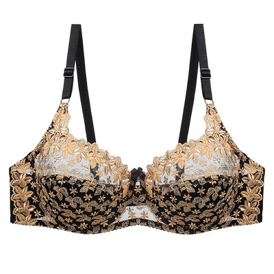 DKERT Femei Dantela Broderie Sexy Transparent Lenjerie Sutien Femei Sutien Plus Size Sutien Bralette Color Patchwork Sutien