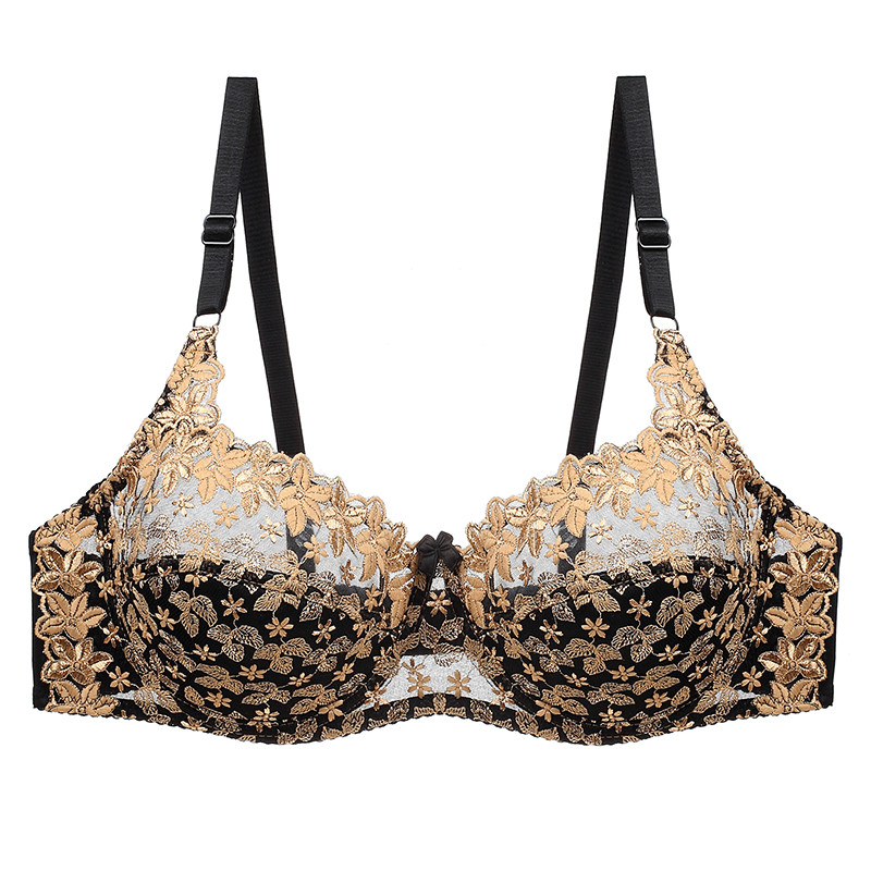 DKERT Femei Dantela Broderie Sexy Transparent Lenjerie Sutien Femei Sutien Plus Size Sutien Bralette Color Patchwork Sutien
