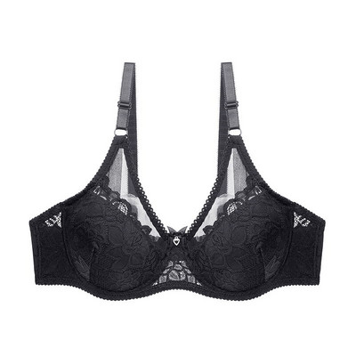 DKERT női szexi csipke melltartók Push Up Átlátszó Bralette fehérnemű melltartó, légáteresztő melltartó