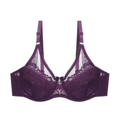 DKERT női szexi csipke melltartók Push Up Átlátszó Bralette fehérnemű melltartó, légáteresztő melltartó