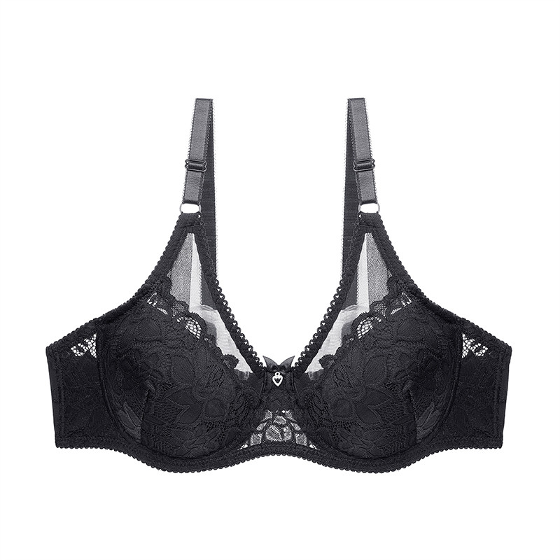 DKERT női szexi csipke melltartók Push Up Átlátszó Bralette fehérnemű melltartó, légáteresztő melltartó
