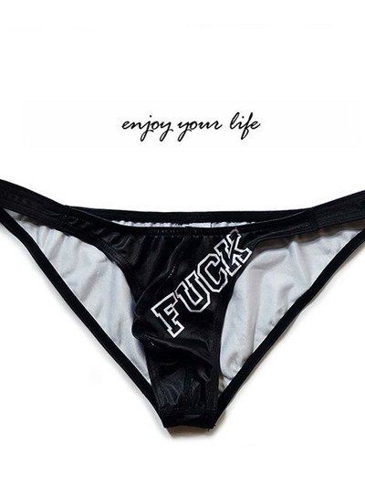 Meeste aluspesu madala vöökohaga seksikad trendikirjad mood väikesed püksikud noorte hingavad liibuvad meeste püksikud U kumer