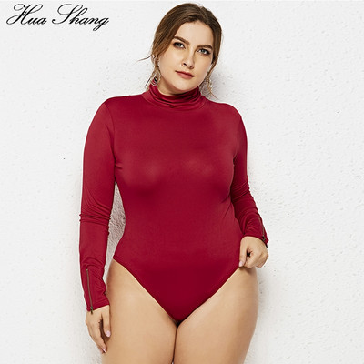 5XL 6XL Liela izmēra Bodijs ar garām piedurknēm rudens ziemas bodiji ar bruņurupuču apkakli Sieviešu Sexy Bodycon ar augstu vidukli Romper Body Femee Tops