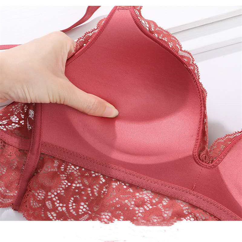 Ευρωπαϊκό και Αμερικάνικο στυλ τρίγωνο κύπελλο δαντέλα σέξι εσώρουχο σουτιέν λεπτό εσώρουχο χωρίς εσώρουχο μαζεμένο μέσα άνετα