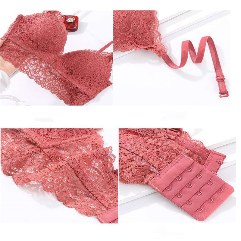 Ευρωπαϊκό και Αμερικάνικο στυλ τρίγωνο κύπελλο δαντέλα σέξι εσώρουχο σουτιέν λεπτό εσώρουχο χωρίς εσώρουχο μαζεμένο μέσα άνετα