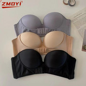 ZMOYI Sexy cu cataramă în față sutien adunat, piept mic, jumătate de cupă, ajustabil, fără umeri, curea invizibilă, lenjerie de corp pentru femei, dropshipping