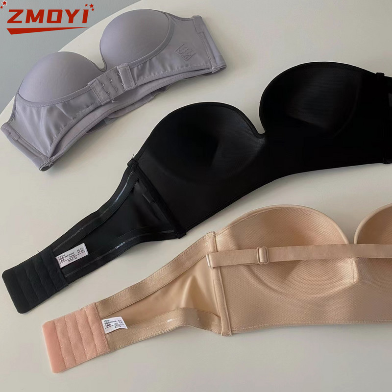 ZMOYI Sexy cu cataramă în față sutien adunat, piept mic, jumătate de cupă, ajustabil, fără umeri, curea invizibilă, lenjerie de corp pentru femei, dropshipping