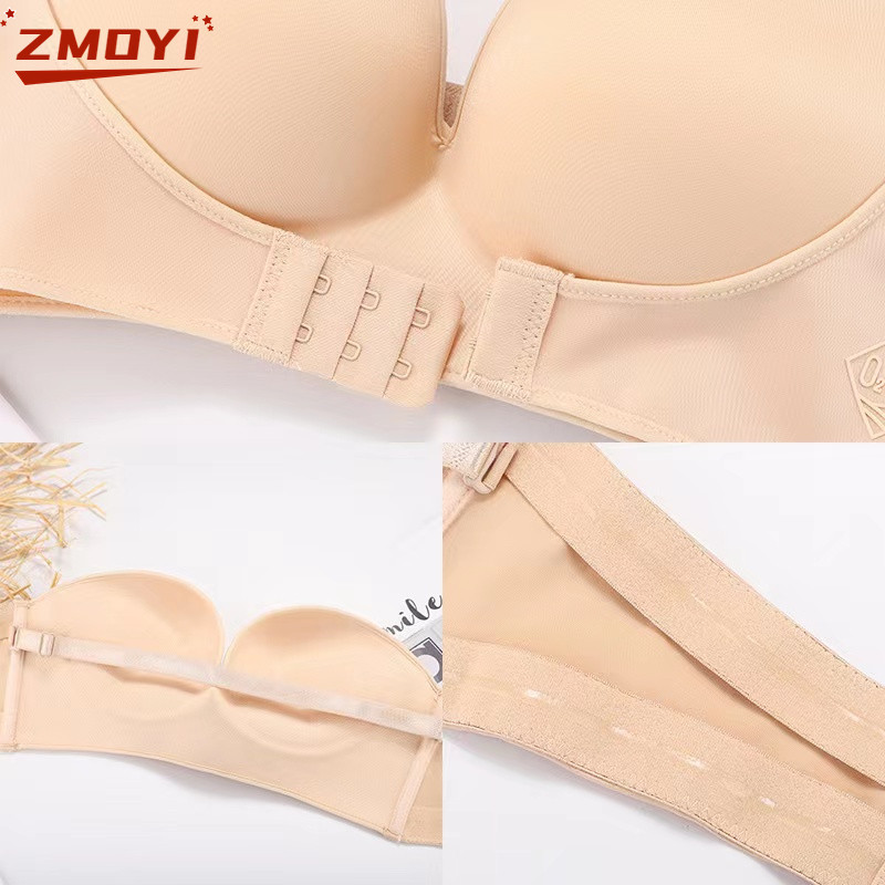 ZMOYI Sexy cu cataramă în față sutien adunat, piept mic, jumătate de cupă, ajustabil, fără umeri, curea invizibilă, lenjerie de corp pentru femei, dropshipping