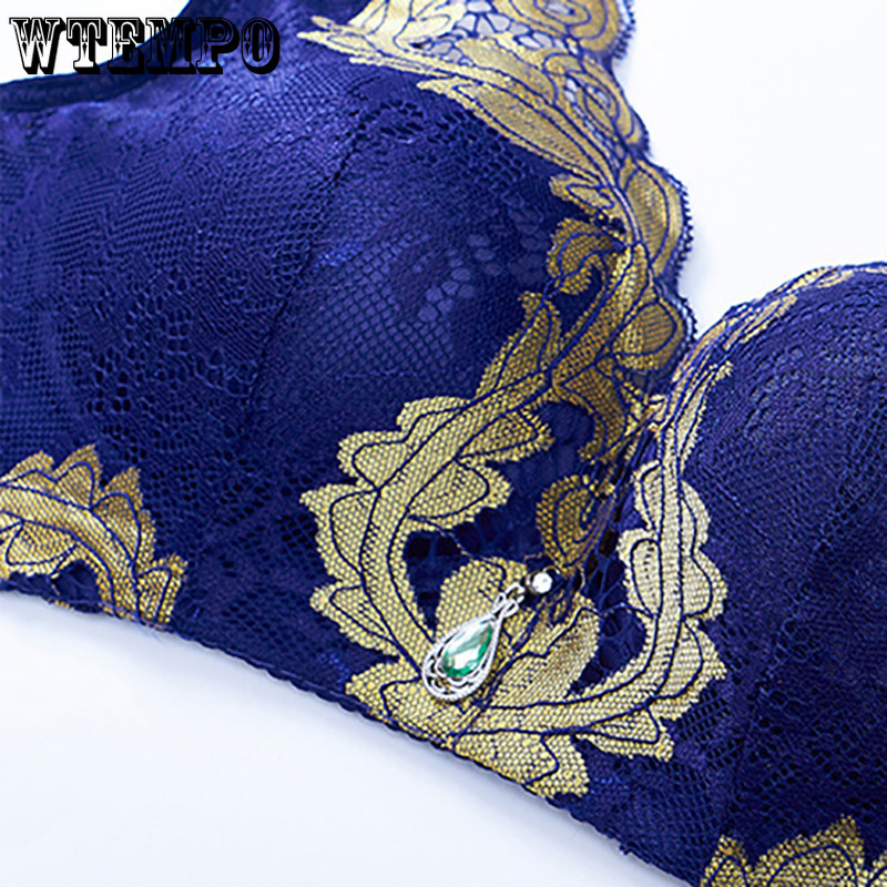 Seturi de sutien de dimensiuni plus mari Costum de lenjerie pentru femei Sutiene Push Up Lenjerie intima Chiloți Sutien floral fără fir Chiloți Sutien de femeie 2021