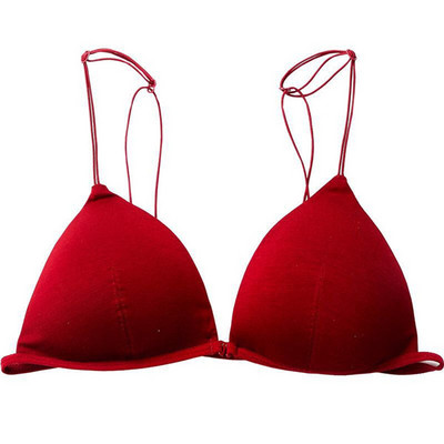 Prantsuse seksikas rinnahoidja ilma traadita komplekt kolmnurkne kuppelrinnahoidja nähtamatu õhuke õlarihm linasest padjandist naiste aluspesu