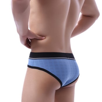 Дишащо мрежесто мъжко бельо Мъжки слипове Гащи U Pouch Ropa Interior Hombre Sexy Man Underwear Solid Cuecas Masculinas