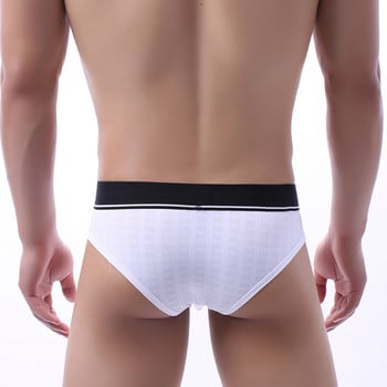 Дишащо мрежесто мъжко бельо Мъжки слипове Гащи U Pouch Ropa Interior Hombre Sexy Man Underwear Solid Cuecas Masculinas