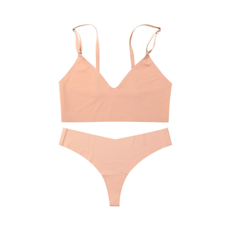 DM Seamless σετ γυναικείων εσωρούχων Σέξι εσώρουχα Tanks Top+ Brazilian pantys Fitness Active Sports Push Up Girl Brassiere σετ