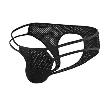 Секси мъжко бельо Мъжки слипове Jockstrap Man Mesh Дишащи гащи Бързосъхнещи мъжки бикини гащи Sissy Panties for Men