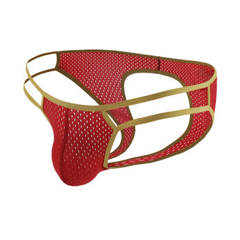 Секси мъжко бельо Мъжки слипове Jockstrap Man Mesh Дишащи гащи Бързосъхнещи мъжки бикини гащи Sissy Panties for Men