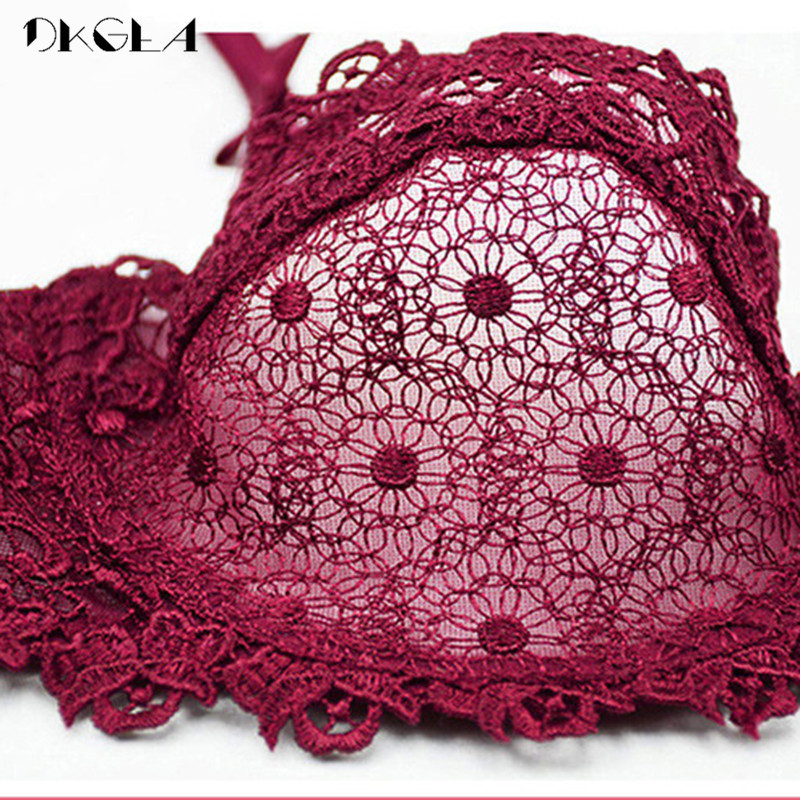 Set de lenjerie de corp cu gol Sutiene din dantelă 1/2 cupă Sutien Alb Transparent Sexy Sutien Chiloți Set Femei Plus Size Lenjerie Set Broderie