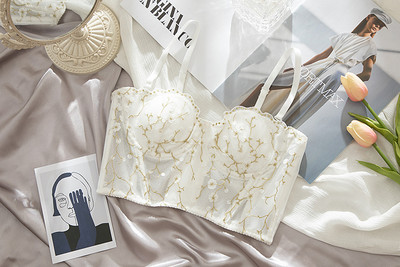 High Street naiste 2021. aasta uus moetikandiga tikitud 3D kroonleht rinnahoidja, kärbitud topid Naiste õhuke aluspesu Y1150