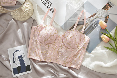 High Street naiste 2021. aasta uus moetikandiga tikitud 3D kroonleht rinnahoidja, kärbitud topid Naiste õhuke aluspesu Y1150