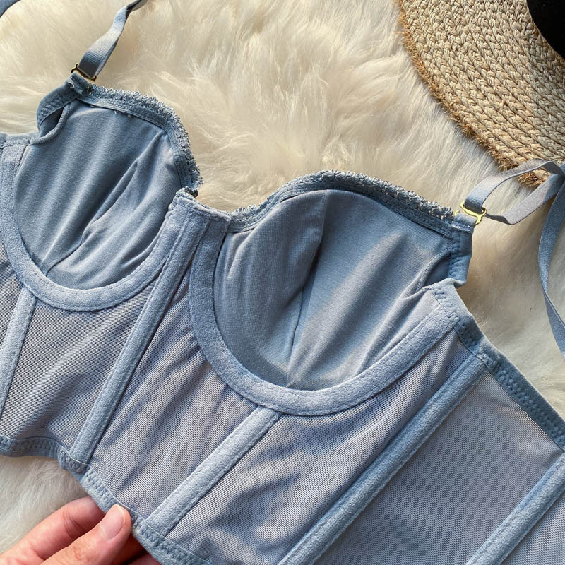 High Street naiste 2021. aasta uus moetikandiga tikitud 3D kroonleht rinnahoidja, kärbitud topid Naiste õhuke aluspesu Y1150