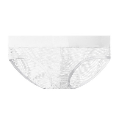 Seksikad meeste püksid hingavad võrk Hole meeste aluspesu bikiinid meeste õõnsad vikerkaare aluspüksid pesu aluspüksid