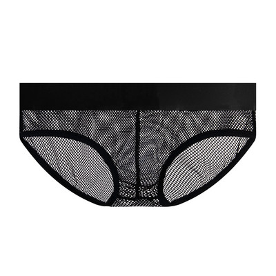 Seksikad meeste püksid hingavad võrk Hole meeste aluspesu bikiinid meeste õõnsad vikerkaare aluspüksid pesu aluspüksid