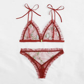 Σέξι Εσώρουχα Κορυφαία Μόδα Διχτυωτή Προοπτική Δαντέλα Κέντημα Επίδεσμος Σέξι Προοπτική Άνετα εσώρουχα