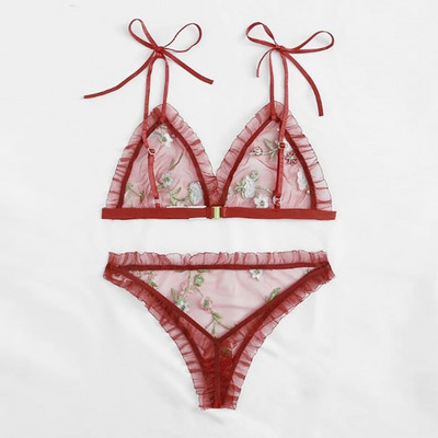 Σέξι Εσώρουχα Κορυφαία Μόδα Διχτυωτή Προοπτική Δαντέλα Κέντημα Επίδεσμος Σέξι Προοπτική Άνετα εσώρουχα