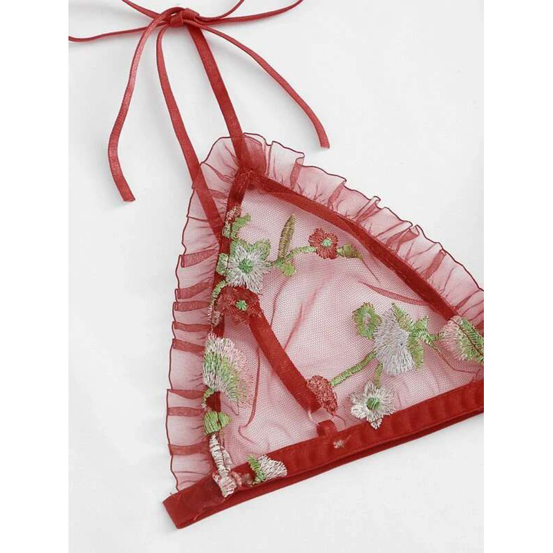 Σέξι Εσώρουχα Κορυφαία Μόδα Διχτυωτή Προοπτική Δαντέλα Κέντημα Επίδεσμος Σέξι Προοπτική Άνετα εσώρουχα