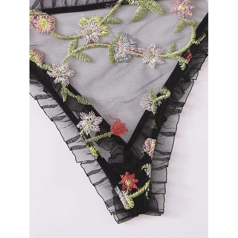 Σέξι Εσώρουχα Κορυφαία Μόδα Διχτυωτή Προοπτική Δαντέλα Κέντημα Επίδεσμος Σέξι Προοπτική Άνετα εσώρουχα