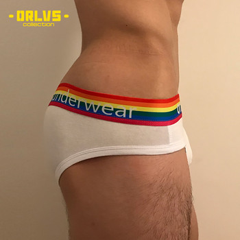 ORLVS Мъжко бельо Мъжки секси слипове Jockstrap Pouch Cuecas Мъжки памучни бикини Прашки Мрежести долни гащи  Slip Homme Srting