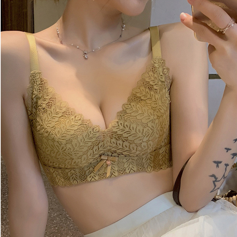 Latex grudnjak novog stila Seksi čipkasti grudnjak bez žica Mikrotoraks Push Up ženski grudnjak Bešavni meki grudnjaci s ventilacijom Žensko donje rublje