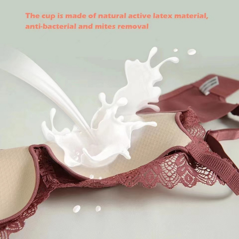 Latex grudnjak novog stila Seksi čipkasti grudnjak bez žica Mikrotoraks Push Up ženski grudnjak Bešavni meki grudnjaci s ventilacijom Žensko donje rublje