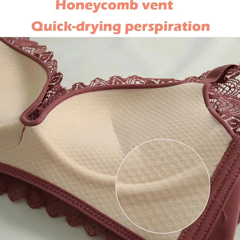 Latex grudnjak novog stila Seksi čipkasti grudnjak bez žica Mikrotoraks Push Up ženski grudnjak Bešavni meki grudnjaci s ventilacijom Žensko donje rublje