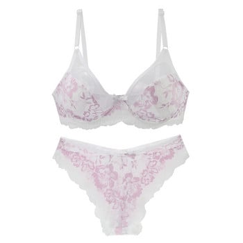 DaiNaFang Thong BCDE Комплекти сутиени с чашки Push Up Lace Hollow Ultra-Thin Thick Бельо Дамски бикини Дамско бельо