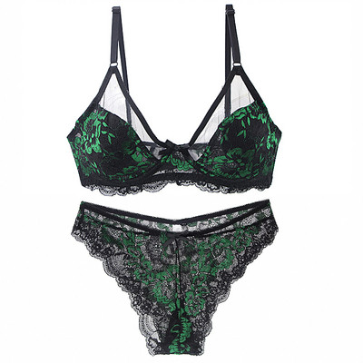 DaiNaFang Thong BCDE Cup Σετ σουτιέν Push Up Lace κούφιο εξαιρετικά λεπτό εσώρουχο Γυναικεία κιλότα Γυναικεία εσώρουχα