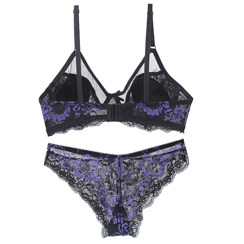 DaiNaFang Thong BCDE Cup Σετ σουτιέν Push Up Lace κούφιο εξαιρετικά λεπτό εσώρουχο Γυναικεία κιλότα Γυναικεία εσώρουχα