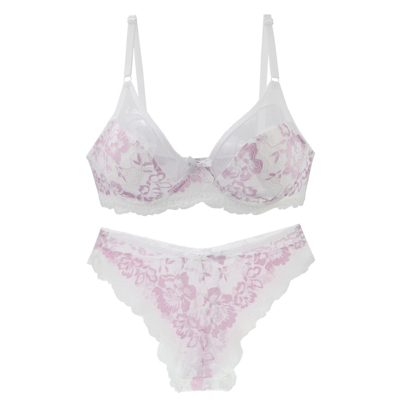 DaiNaFang Thong BCDE Cup Σετ σουτιέν Push Up Lace κούφιο εξαιρετικά λεπτό εσώρουχο Γυναικεία κιλότα Γυναικεία εσώρουχα