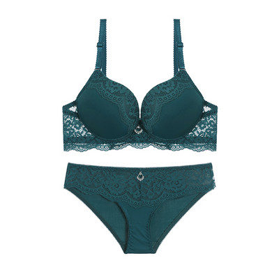 Julexy New 2022 Push Up Sutien Set Solid BC Cup lenjerie pentru femei Sexy Dantela Lenjerie intima Set chiloți