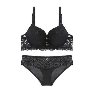 Julexy New 2022 Push Up Sutien Set Solid BC Cup lenjerie pentru femei Sexy Dantela Lenjerie intima Set chiloți