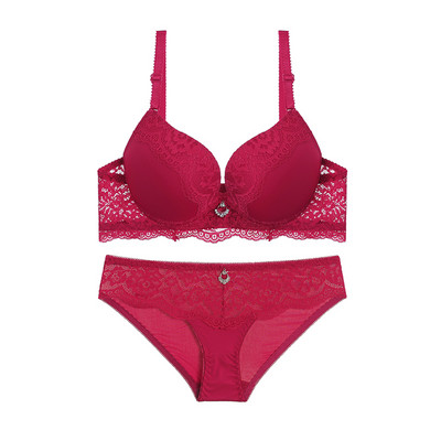 Julexy New 2022 Push Up Sutien Set Solid BC Cup lenjerie pentru femei Sexy Dantela Lenjerie intima Set chiloți