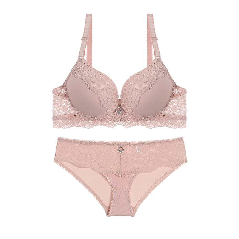 Julexy New 2022 Push Up Sutien Set Solid BC Cup lenjerie pentru femei Sexy Dantela Lenjerie intima Set chiloți