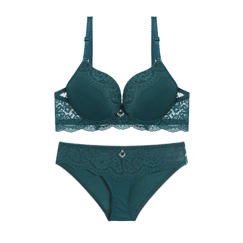 Julexy New 2022 Push Up Sutien Set Solid BC Cup lenjerie pentru femei Sexy Dantela Lenjerie intima Set chiloți